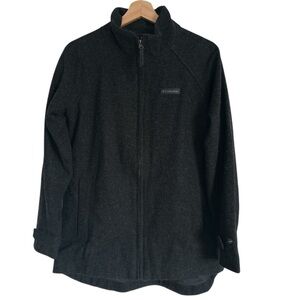 Columbia Women’s Dark Grey Wool Blend Zip Up Jacket Size Small